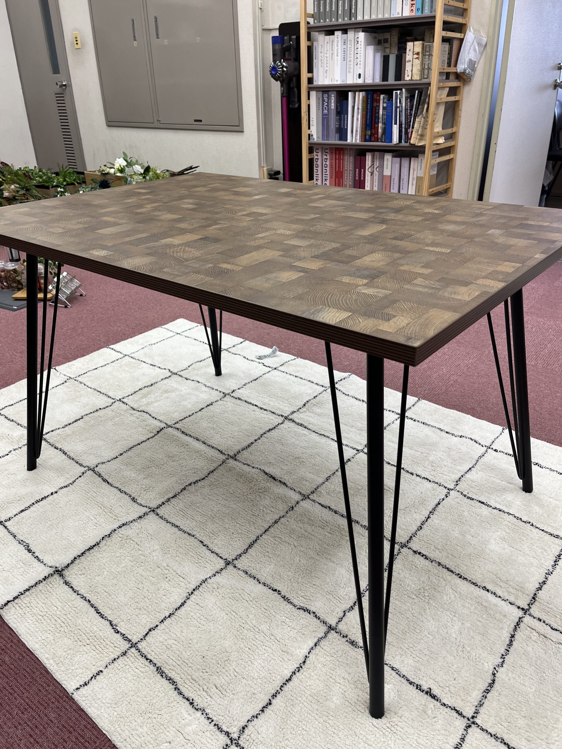 ヴィンテージ風テーブル星条旗　アイアン✕木 INDIGO | ヴィンテージ風ダイニングテーブル120㎝